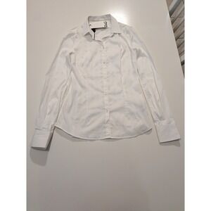 Dolce & Gabbana White Striped Cotton Button Down Shirt Size 42